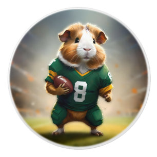 Pigskin Prodigy: The Guinea Pig Quarterback, Ceramic Knob