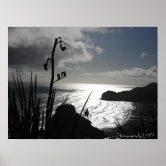 Piha, NZ, Photography by LMP Poster