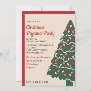 Pijama de Noël invitation Classic Giant Tree