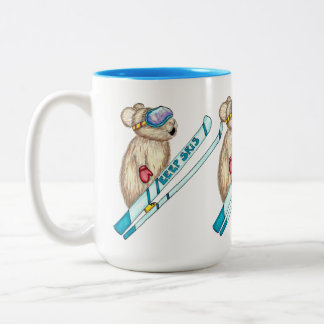Pika Eeep Skis Skier  Two-Tone Coffee Mug