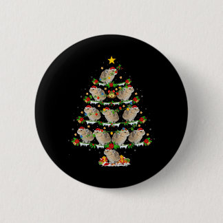 Pika Lover Xmas Lights Pika Christmas Tree 2 Inch Round Button