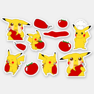 Pikachu and His Ketchup - Sticker Sheet
