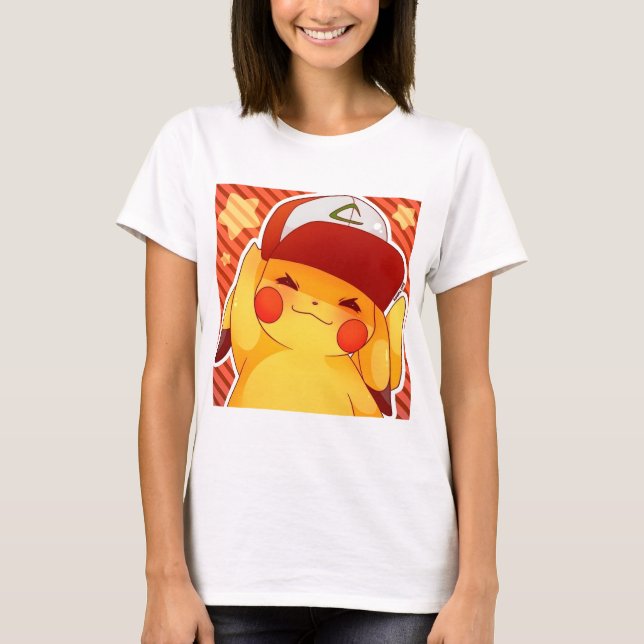 Pikachu Trainer Cap T-Shirt (Front)