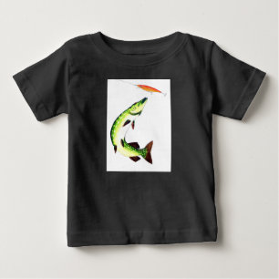 Pike fishing and fly fishing baby T-Shirt