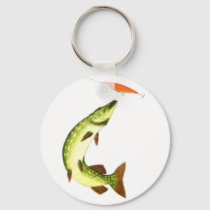 Pike fishing key ring