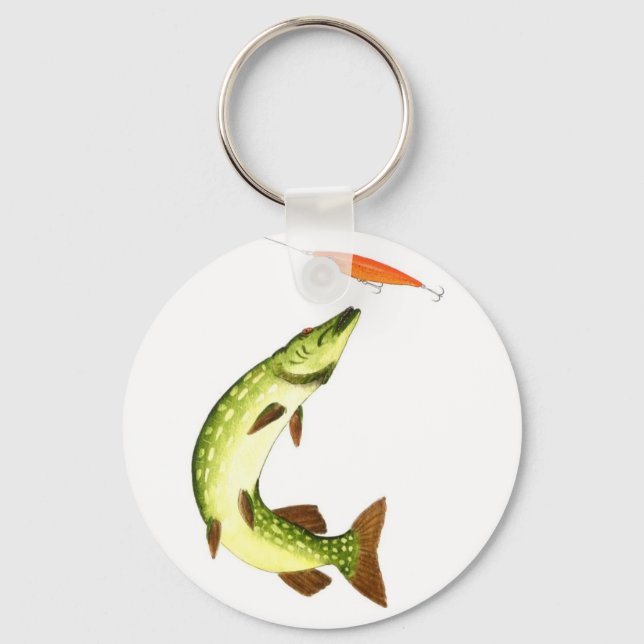 Pike fishing key ring (Front)