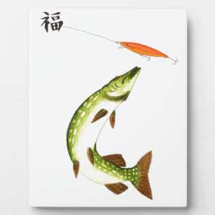 Pike fishing plaque