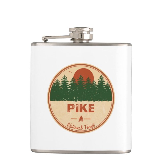 Pike National Forest Hip Flask (Front)