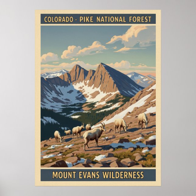 Pike National Forest - Mount Evans Wilderness V01 Poster (Front)