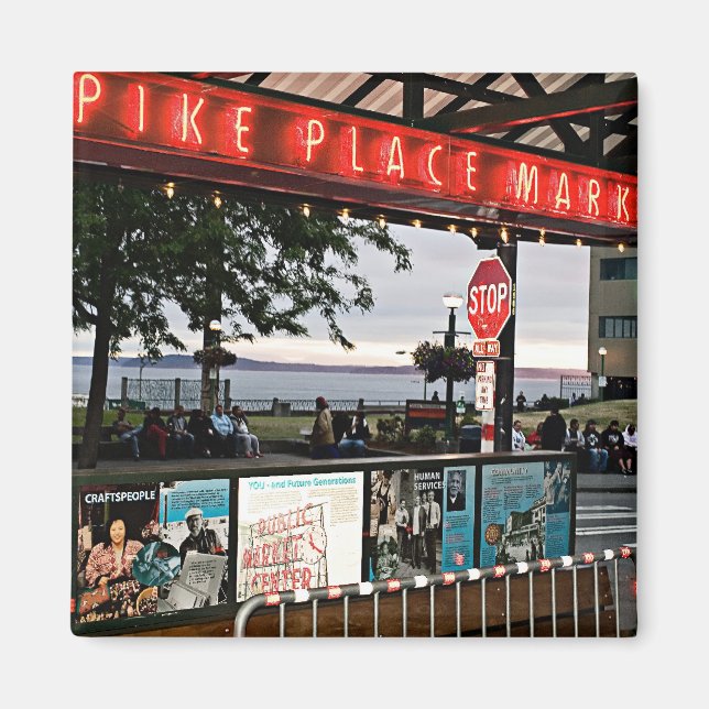pike place market Seattle Magnet (Front)
