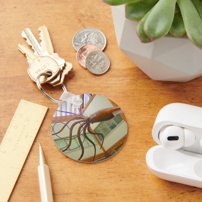 Pike Place Public Market Giant Squid Seattle, WA Keychain (Desk)