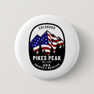 Pikes Peak Americas Mountain 2 Inch Round Button