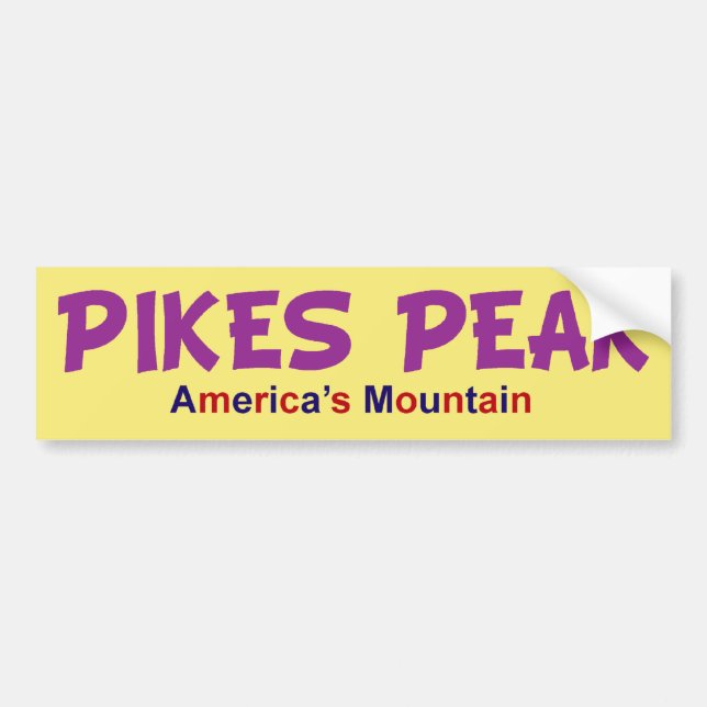 PIKES PEAK AMERICA'S MOUNTAIN BUMPER STICKER (Front)