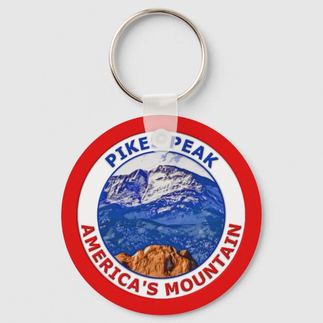 Pikes Peak America's Mountain Keychain (Front)