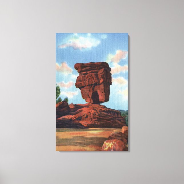 Pikes Peak, Colorado - Balanced Rock Canvas Print (Front)