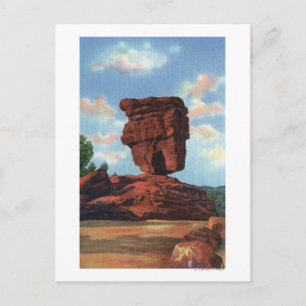 Pikes Peak, Colorado - Balanced Rock Postcard