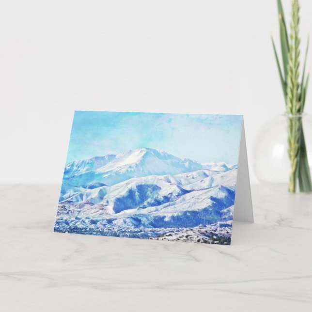 Pikes Peak Colorado Blank Note Card (Front)