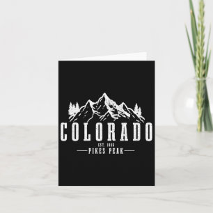 Pikes Peak Colorado Est. 1806 Vintage Mountains Us Card