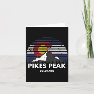Pikes Peak Colorado Flag - Mountain Adventure Card