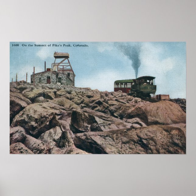 Pikes Peak, Colorado - On the Summit Poster (Front)