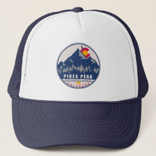 Pikes Peak Colorado Retro Sunset Souvenirs Trucker Hat