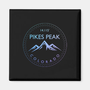 Pikes Peak Colorado Rocky Mountains Climbing Souve Magnet