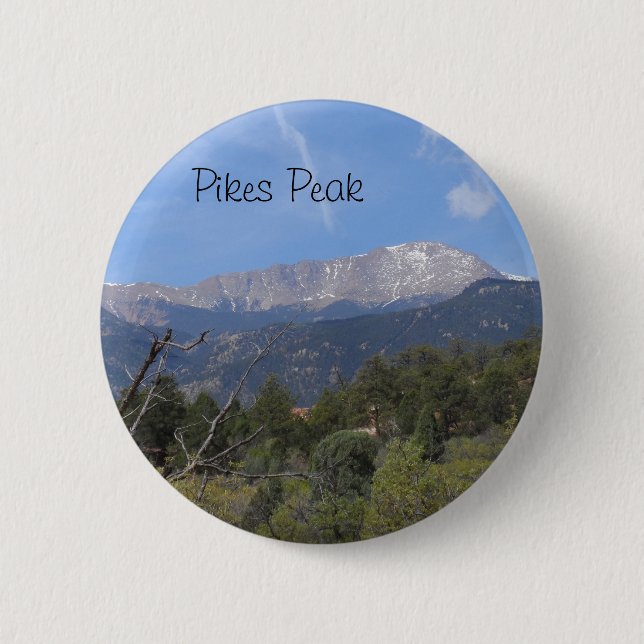 Pikes Peak- Colorado Springs 2 Inch Round Button (Front)