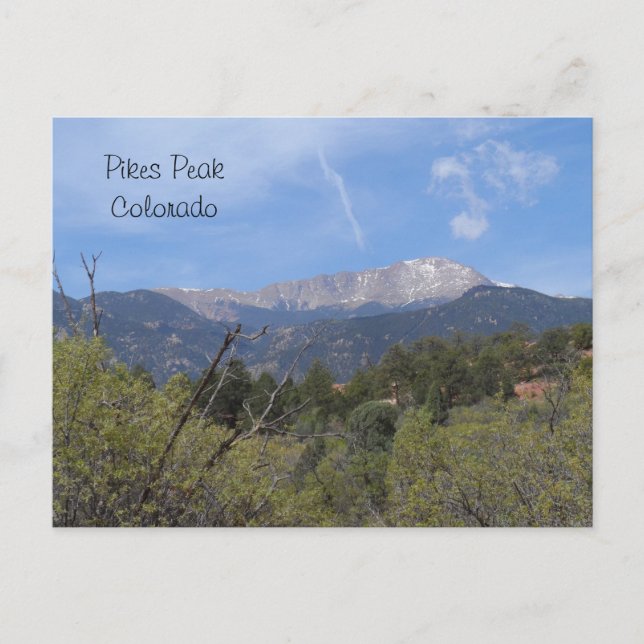 Pikes Peak- Colorado Springs Postcard (Front)