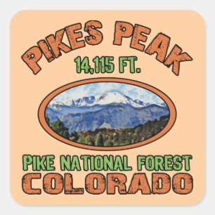 Pikes Peak, Colorado Square Sticker