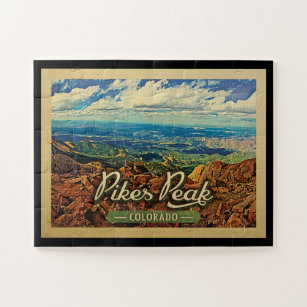 Pikes Peak Colorado Vintage Travel Jigsaw Puzzle