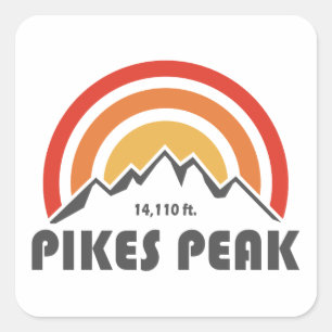 Pikes Peak Square Sticker