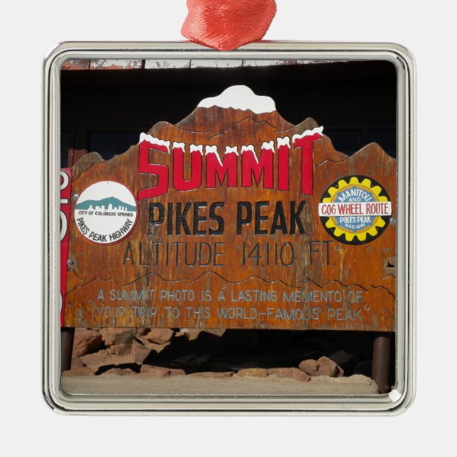 Pike's Peak Summit, Colorado Metal Ornament (Front)