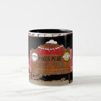 Pike's Peak Summit, Colorado Two-Tone Coffee Mug