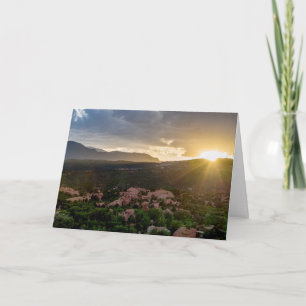 Pikes Peak Sunset Haze Greeting Card