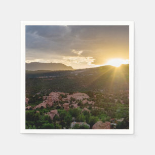 Pikes Peak Sunset Haze Paper Napkin