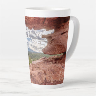 Pikes Peak Through A Rock Hole Latte Mug