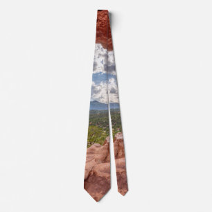 Pikes Peak Through A Rock Hole Tie