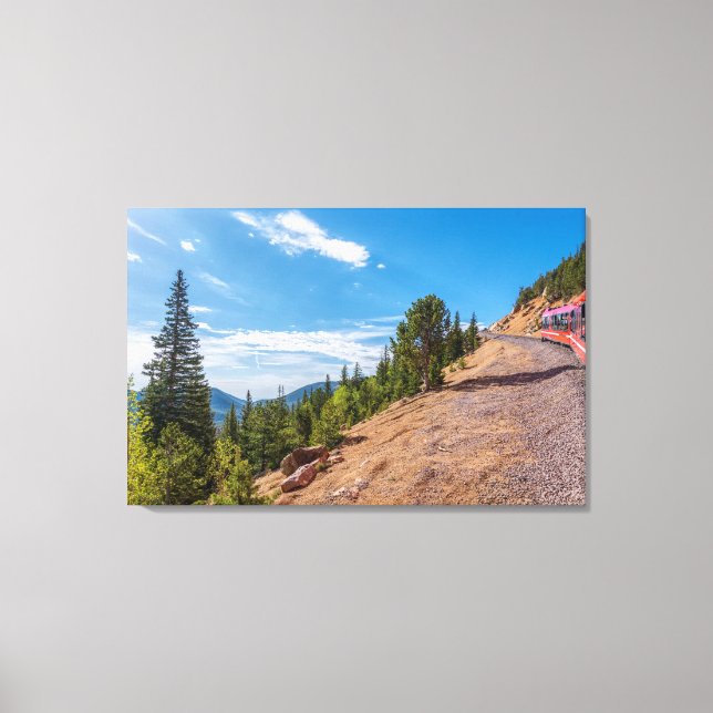 Pikes Peak Train Ride Canvas Print (Front)