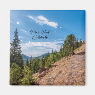 Pikes Peak Train Ride Magnet Carré