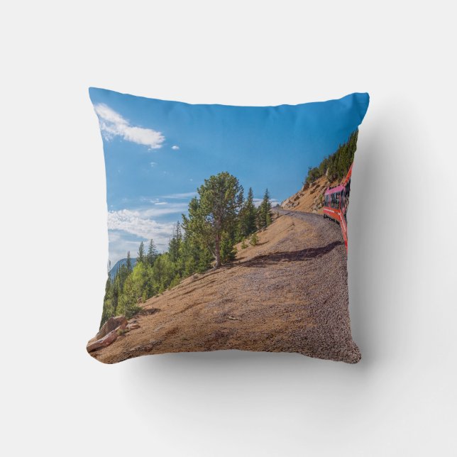 Pikes Peak Train Ride Pillow (Front)