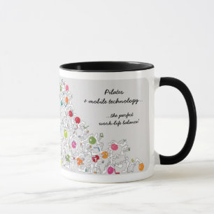 Pilates avec la tasse mobile de technologie, grise
