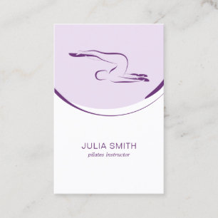 Pilates carte instructeur avec deux pilates pose