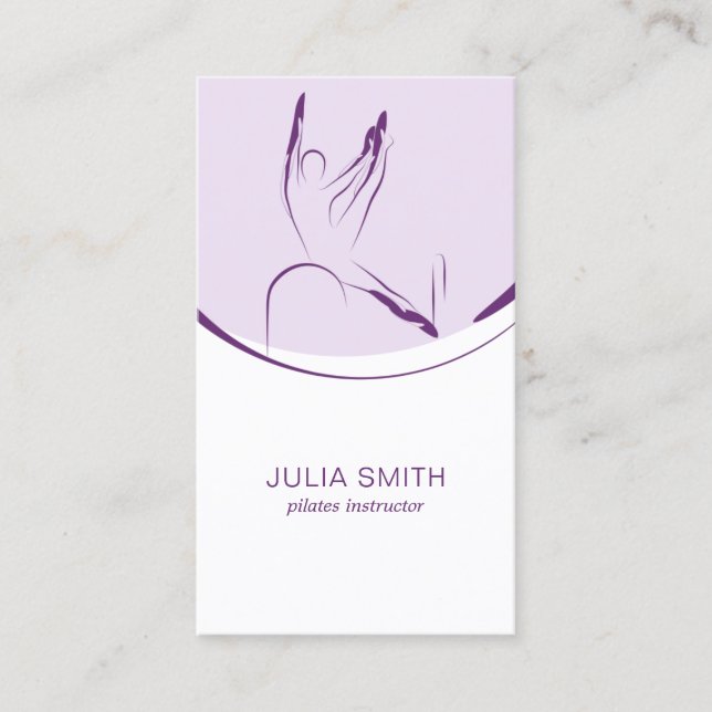 Pilates carte instructeur avec deux pilates pose (Devant)