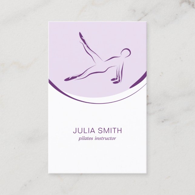 Pilates carte instructeur avec deux pilates pose (Devant)