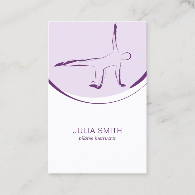 Pilates carte instructeur avec deux pilates pose (Devant)
