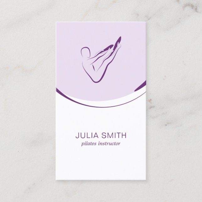 Pilates carte instructeur avec deux pilates pose (Devant)