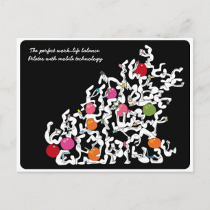 Pilates + carte postale de la technologie de poche