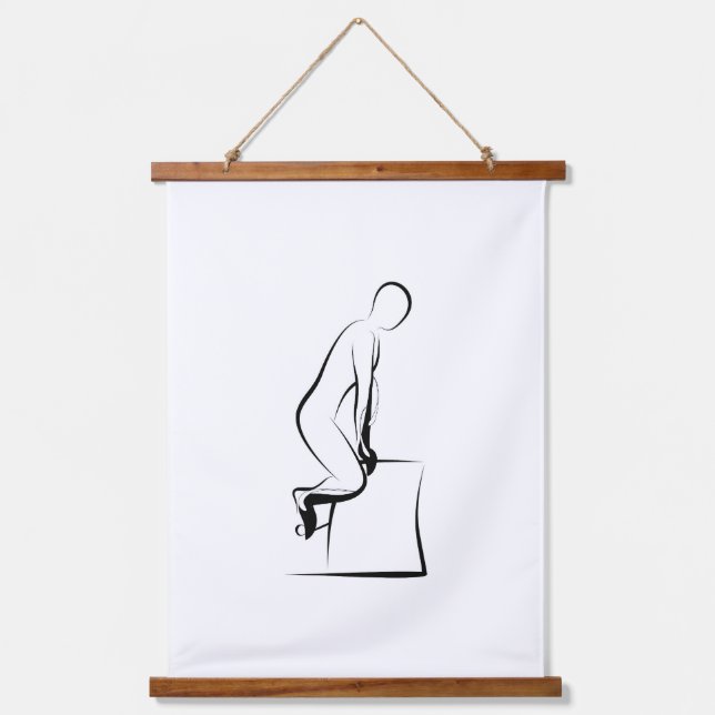 Pilates Frog Facing In Pose - Wunda Chair Hanging Tapestry (Front)