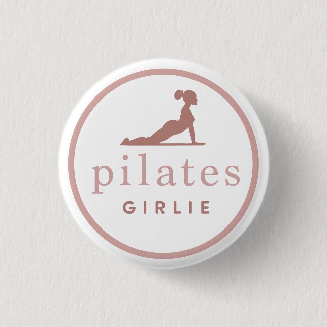 Pilates Girlie 1 Inch Round Button (Front)