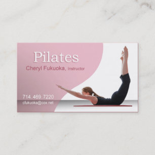Pilates Instruction (pink) - custom Business Card